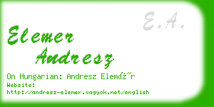 elemer andresz business card